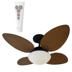 Ventilador de Teto Aliseu Vime Mogno com Controle Remoto, 220V