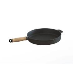 Frigideira Ferro Fundido Sem Tampa Cabo Madeira 2,1 Lts 26cm - Libanez
