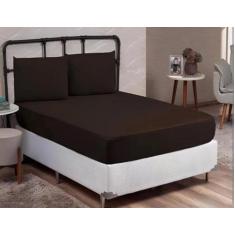 Lençol Queen 3 peças PREMIUM - lençol queen 3 peças micro, tabaco, 1,9