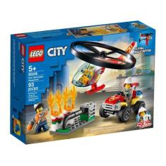 Lego City Combate Ao Fogo Com Helicóptero 93 Peças - 60248