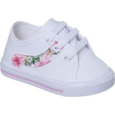 Tenis Sapatinho Infantil Floral Listra Estampas Desenhos - HB Moda Kid
