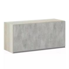 Armário Basculante Luciane 80cm 1 Porta Lis, Legno Crema/Concreto