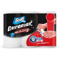 Scott Duramax Pano Reutilizável em Rolo, Branco, 174 Folhas (3 Unidades de 58 Folhas)