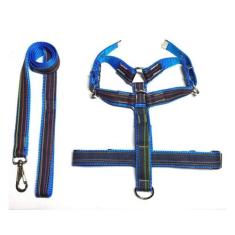 Coleira Peitoral Pit Bull 25 Mm Xadrez Para Cachorros - ul - Nica pet