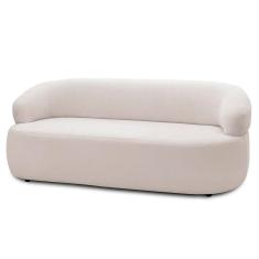 Sofá 2 Lugares Living Orgânico Sala De Estar 140cm Conka F05 Veludo Bege - Mpozenato