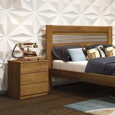 Mesa de Cabeceira 3 Gavetas Veronna Tcil Móveis Cinamomo