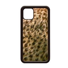 Capa de celular com design abstrato de penas de leopardo para iPhone 11 Pro Max