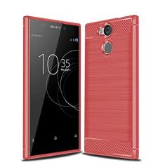 Capa para Sony Xperia L2, capa de material de fibra de carbono, macia, antiderrapante, antiimpressões digitais, capa totalmente protetora para Sony Xperia L2