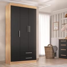 Guarda Roupa Solteiro Kioto 3 Portas 2 Gav Teka/onix