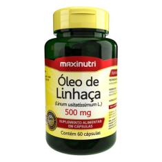 Óleo de Linhaça 60 Capsulas 500mg Loja Fonte de ômega 3-6-9 - Maxinutr