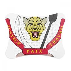 Moldura de quebra-cabeça com emblema nacional do Congo para decoração de quadro