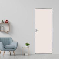 Kit Porta de Madeira Lisa 215x65cm com Batente de Aço 06cm Açomad MGM Branco