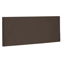 Cabeceira Painel Estofada Cama Box Casal 140cm Suede Café