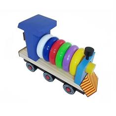 Brinquedo Pedagógico De Madeira Trenzinho Expresso Piuí 4880 Carimbras