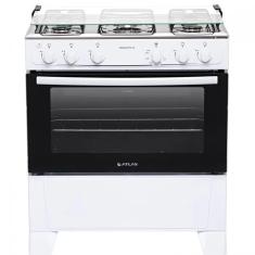 Fogão Atlas 5 Bocas Mônaco Plus Branco Com Mesa Inox - Bivolt