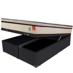 Cama Box Baú King + Colchão Molas Ensacadas BF Colchões 193x203x64cm