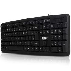 Teclado Gamer USB ABNT2 Preto e Azul Knup KP-2002