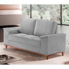 Sofá Ravena Linho 02 Lugares D28 Meu Sofá Online A230 Linho Cinza
