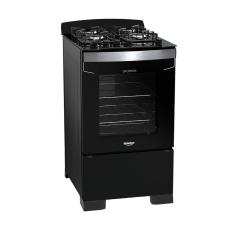 Fogão 4 Bocas a Gás Dako Diplomata com Acendimento Automático e Mesa de Vidro Preto Bivolt