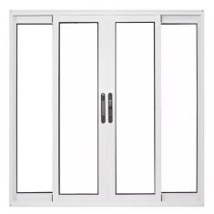 Janela de Alumínio Branco Vitro de Correr 4 Folhas Suprema Sem Grade C