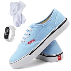 Kit Tênis Casual Feminino + Relógio Digital + Meia Dia a Dia - Polo Bl