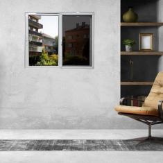 Janela Vitro 2 Folhas Móveis com Tela Mosqueteira Linha 25 120x120 Branco