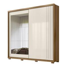 Guarda Roupa Casal Dhara Freijó Off White Com Espelho Moval