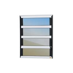 Janela de Alumínio Basculante 80x40cm Vidro Espelhado Elite Brimak Mix Preto