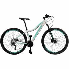 Bicicleta Aro 29 Cripto 24v Acera Freio Hidraulico Trava-k7 - Branco-verde - 17&quot; Branco-verde