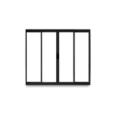 Janela de Correr Abertura Central 4 Folhas Vidro Liso 100x150cm Exclus