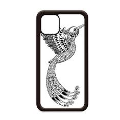 Capa de pintura de pássaro longa para iPhone 12 Pro Max para Apple Mini Mobile Case Shell