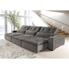 Sofá Retrátil e Reclinável 3 Lugares Búzios Espresso Móveis Marrom