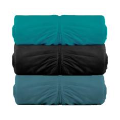 Kit 3 Lençóis Malha Casal com Elastico Vivaldi - Fio 30/1 Penteado - 100% Algodao (Kit 7)