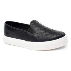 Tênis Feminino Moleca Casual Clássico Slip On Brilho Básico Dia a Dia-Feminino