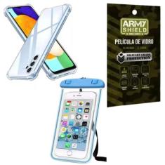 Capinha para Galaxy A05 + Capa Prova D'agua + Pelicula de Vidro 3D - A