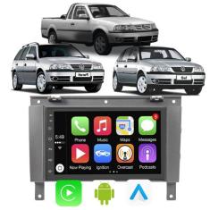 Kit Multimidia Android Gol G3 2000 a 2005 7 Pol Carplay + Moldura Pain