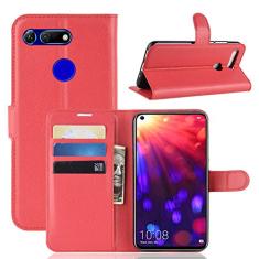 Capa para Huawei Honor View 20, capa carteira flip de couro PU premium com compartimento para cartão, suporte e fecho magnético [capa interior à prova de choque de TPU] Compatível com Huawei Honor
