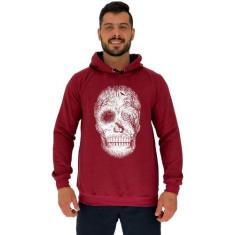 Blusa Moletom Tradicional Com Touca MXD Conceito Forest Skull, Masculi