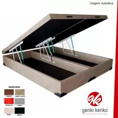 Cama Box Bau Queen Suede(1.58X1.98)