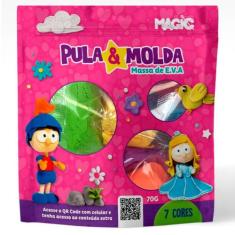 Princesas - Massinha de Modelar EVA Pula e Molda 7 Cores Sortidas - Ma