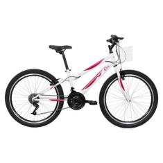 Bicicleta Ceci Aro 24 Branca com Cesto 21v 2025 - Caloi