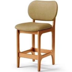 Banqueta Baixa Bar Cozinha E Sala De Jantar Fixa Betta L02 Imbuia mate