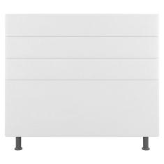 Cabeceira Cama Box Casal King Size Malik 195cm Sintético Branco - Abmaza