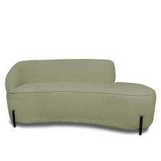 Sofá 3 Lugares Orgânico 180cm Pé Ferro Pto Morgan Bouclê Menta L01 - D`Rossi