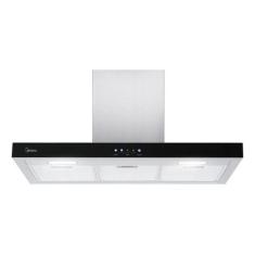 Coifa De Parede Inox E Preto 90cm Protouch 127v - Midea, Prata, 110V