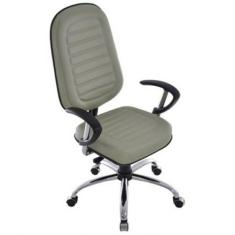 Cadeira Presidente com Base Cromada Linha Blenda - Design Office Móvei