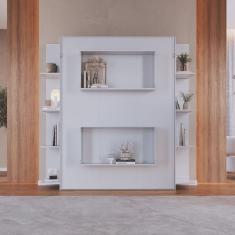 Cama Casal Articulável Vertical com Estante 140 Vancouver