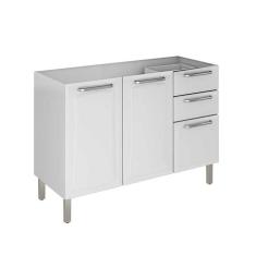 Balcão de Cozinha IG3G2-120 Sem Tampo Társila Itatiaia Branco Neve