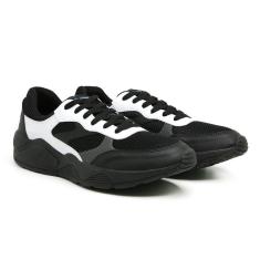 Tênis Schiareli Sola Macia Com Cadarço Detalhes Em Recortes