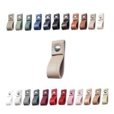 Kit com 08 Puxadores Dobi Parafuso para Móveis Armário Guarda Roupa Gaveta Porta Baús Caixas Bandeja Cesto Tábua - Cor Textura de Couro…